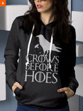 Fandomaniax - Crows Before Hoes Unisex Pullover Hoodie