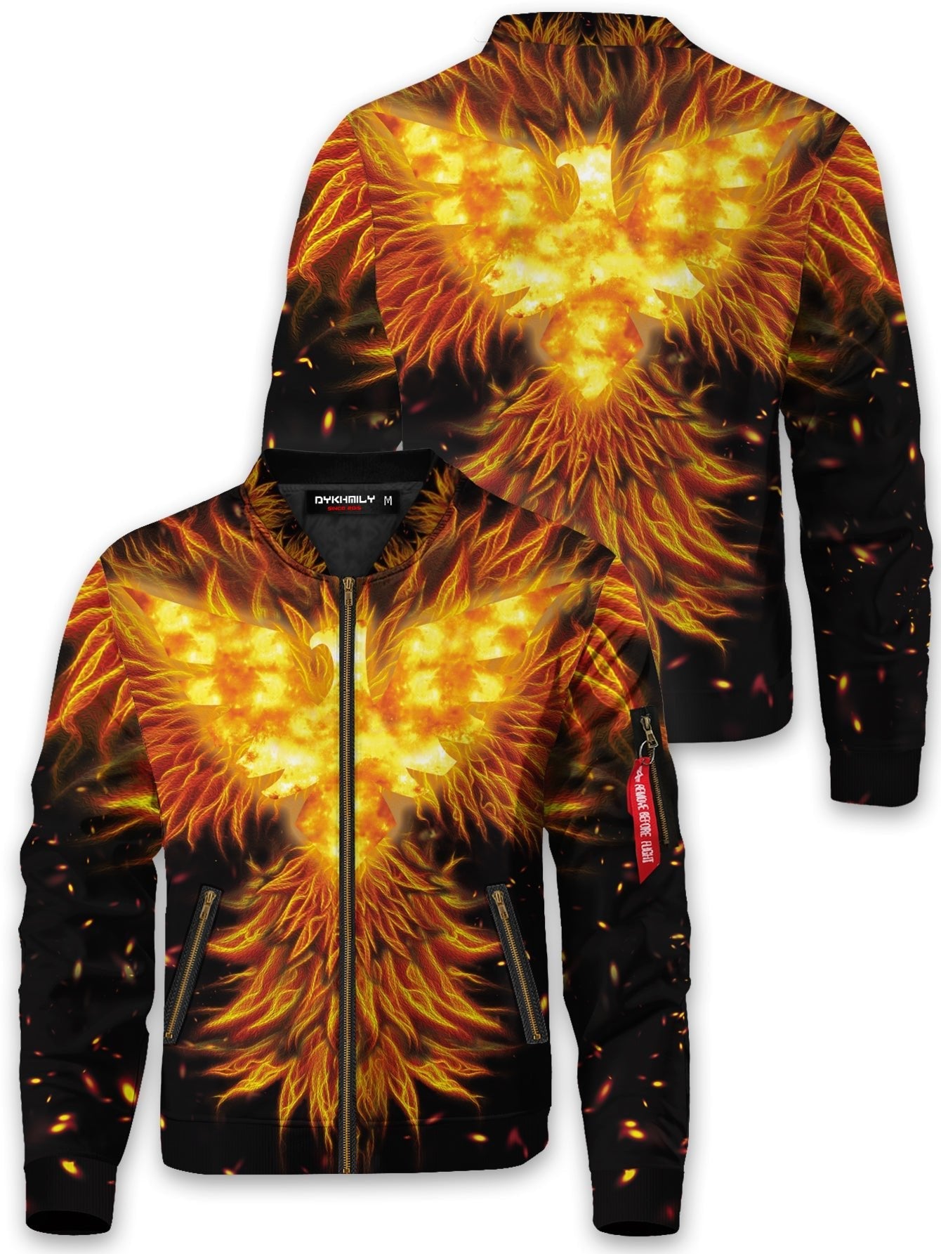 Fandomaniax - Dark Phoenix Flame Bomber Jacket