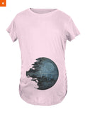 Fandomaniax - Death Star Bump Maternity T-Shirt