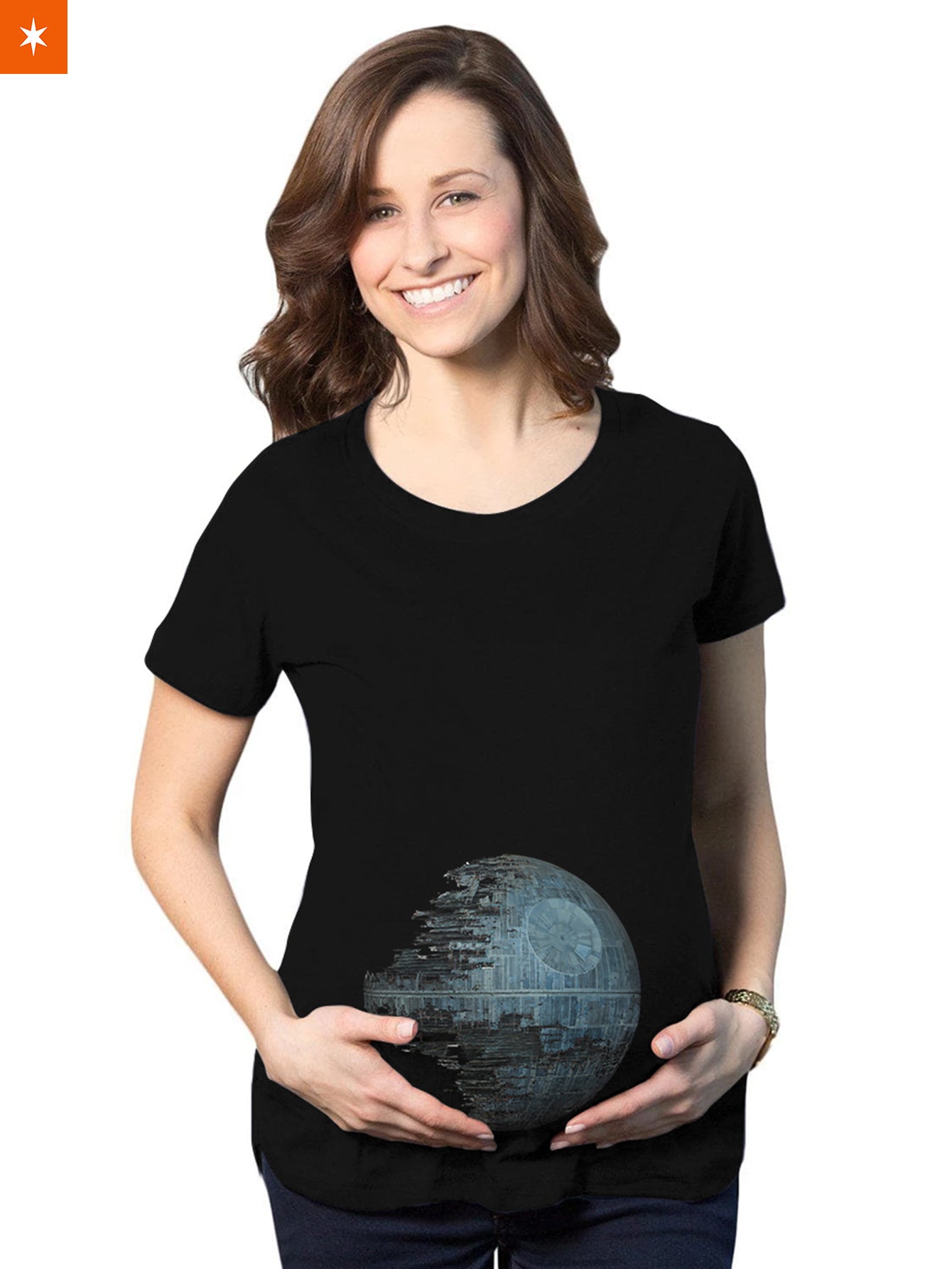 Fandomaniax - Death Star Bump Maternity T-Shirt