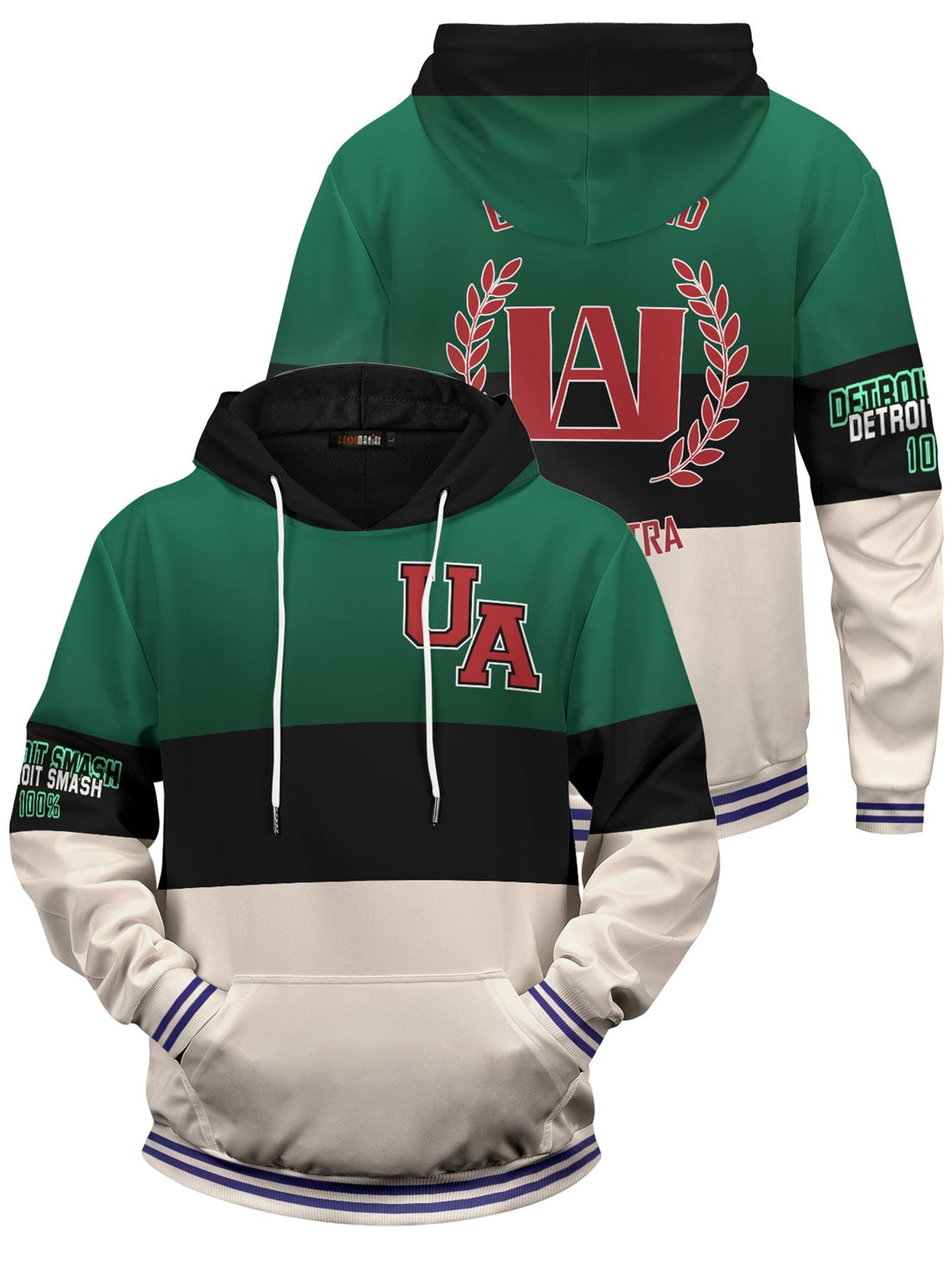 Fandomaniax - Deku Smash Unisex Pullover Hoodie