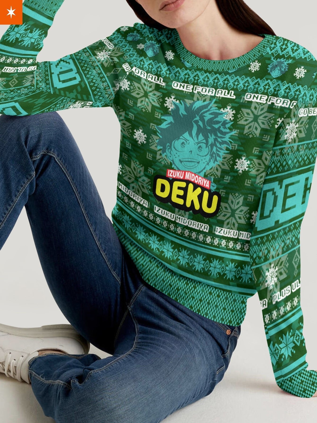 Fandomaniax - Deku Xmas Unisex Wool Sweater