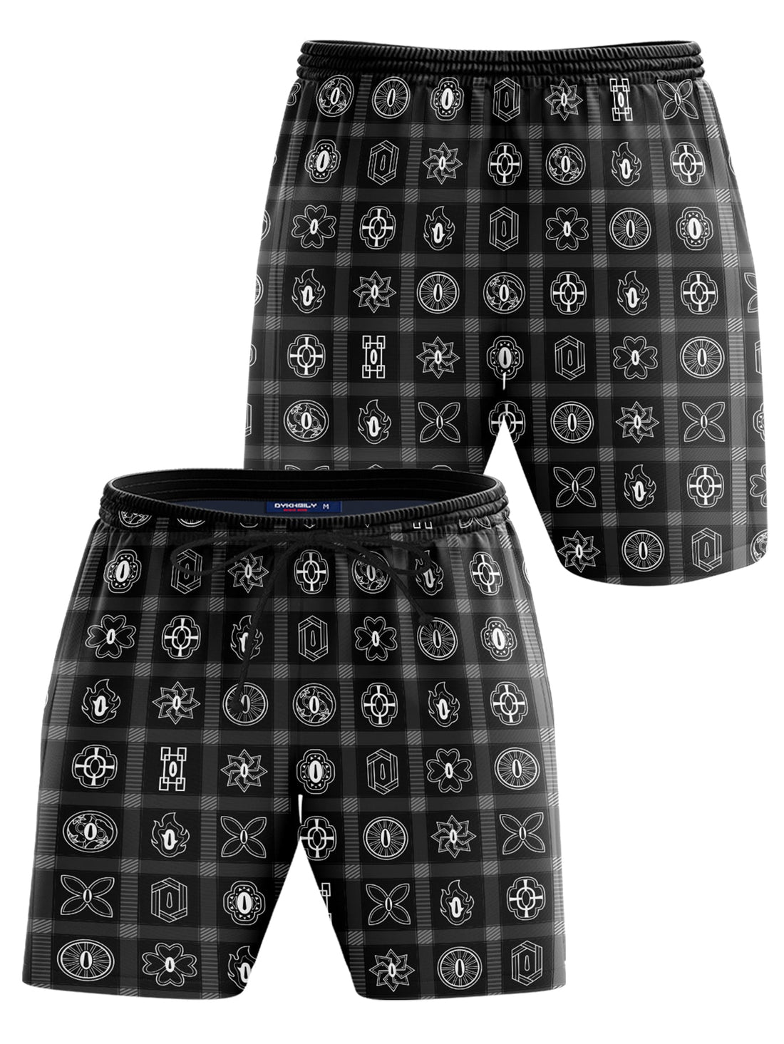 Fandomaniax - Demon Slayer Plaid Beach Shorts