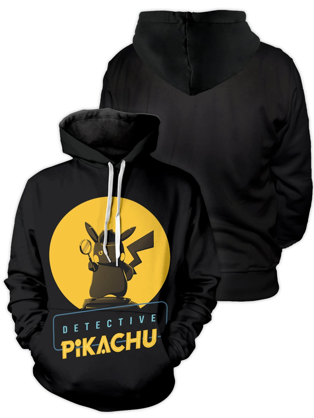 Fandomaniax - Detective Pikachu Silhouette Unisex Pullover Hoodie