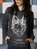 Fandomaniax - Dire Wolf Ghost Unisex Pullover Hoodie