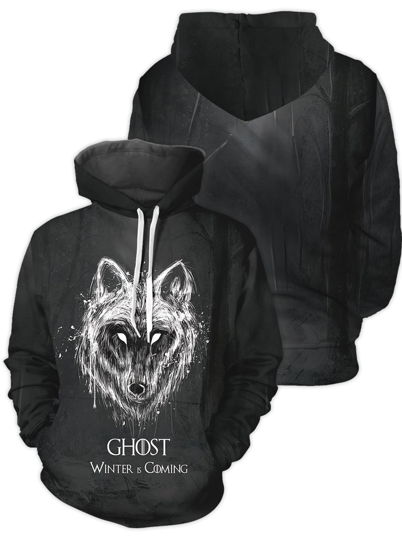 Fandomaniax - Dire Wolf Ghost Unisex Pullover Hoodie