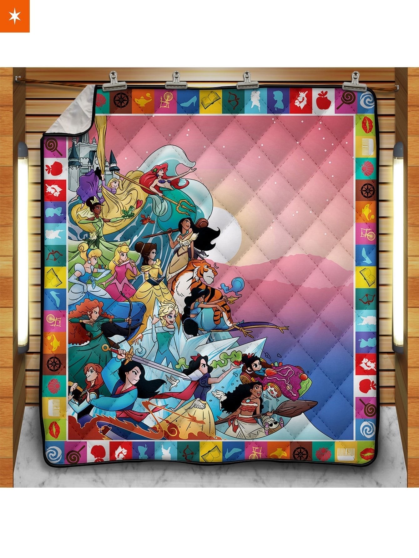 Fandomaniax - Disney Princesses Quilt Blanket