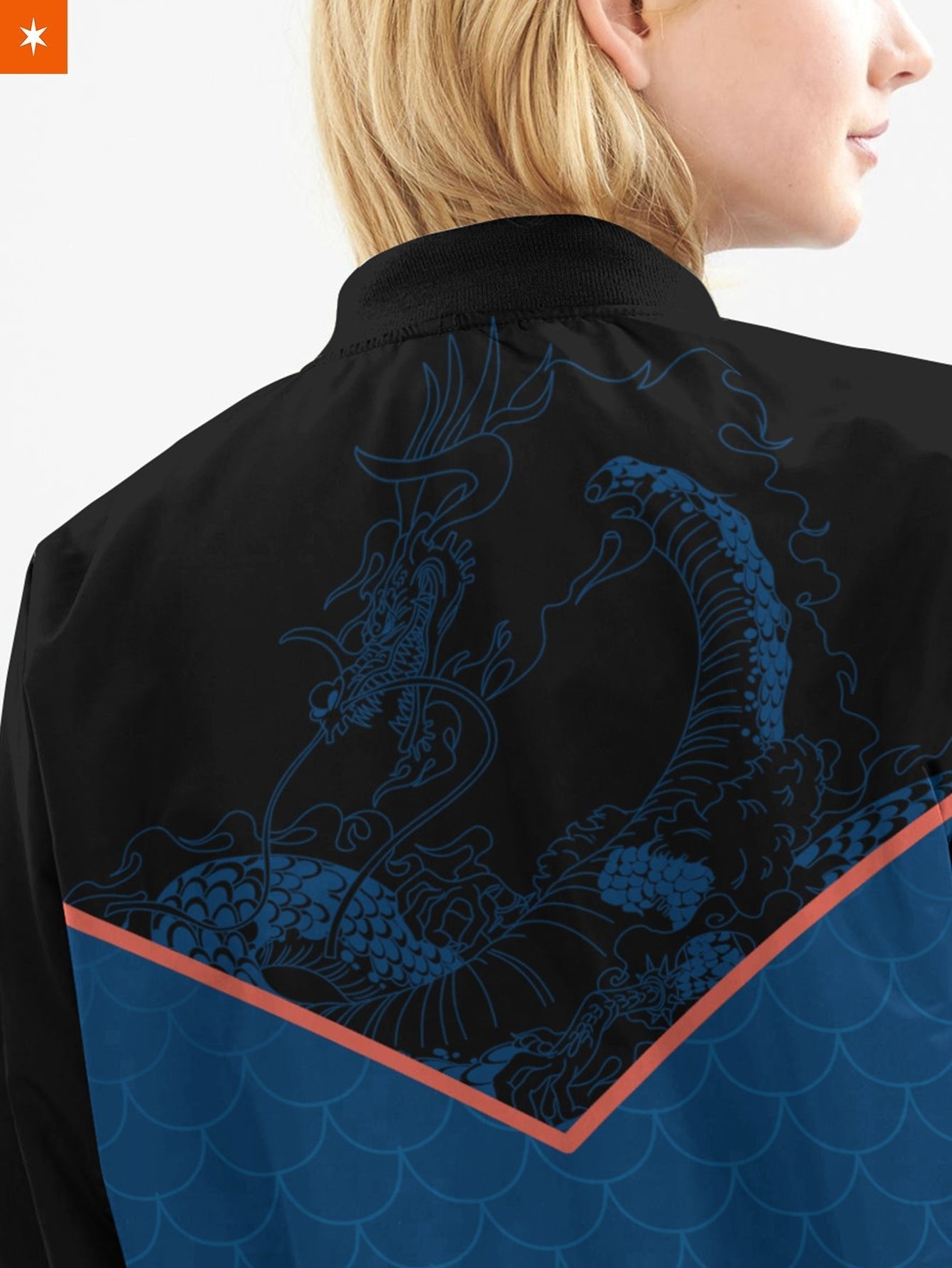 Fandomaniax - Dragon Blue Stylish Bomber Jacket