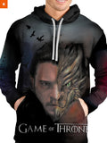 Fandomaniax - Dragon & Crow Unisex Pullover Hoodie