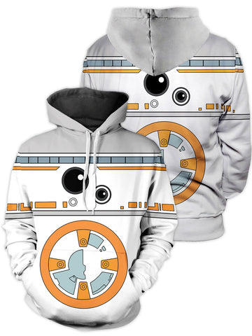 Fandomaniax - Droid BB8 Unisex Pullover Hoodie