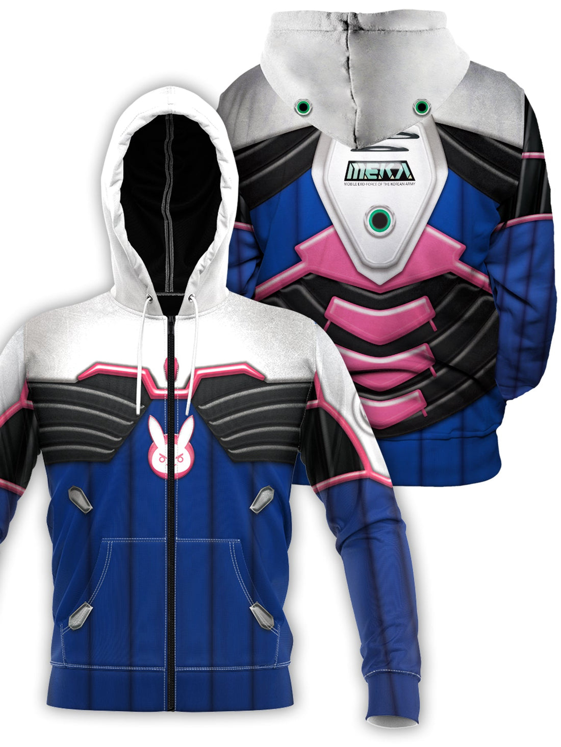 Fandomaniax - D.Va Unisex Zipped Hoodie