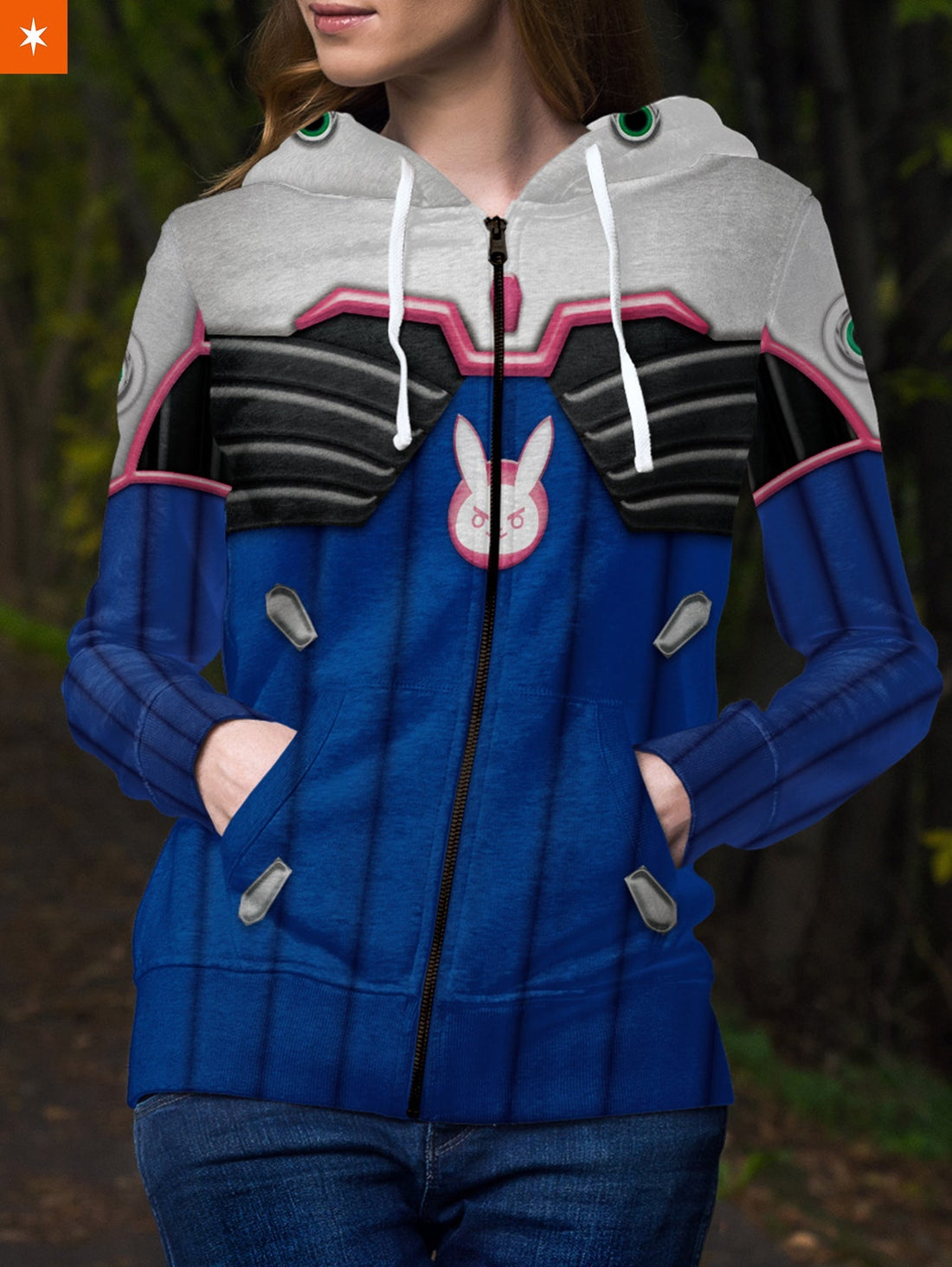 Fandomaniax - D.Va Unisex Zipped Hoodie