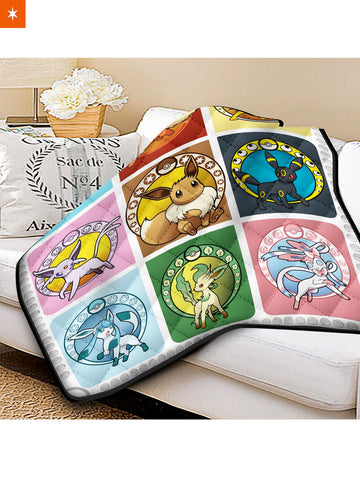 Fandomaniax - Eeveelutions Quilt Blanket