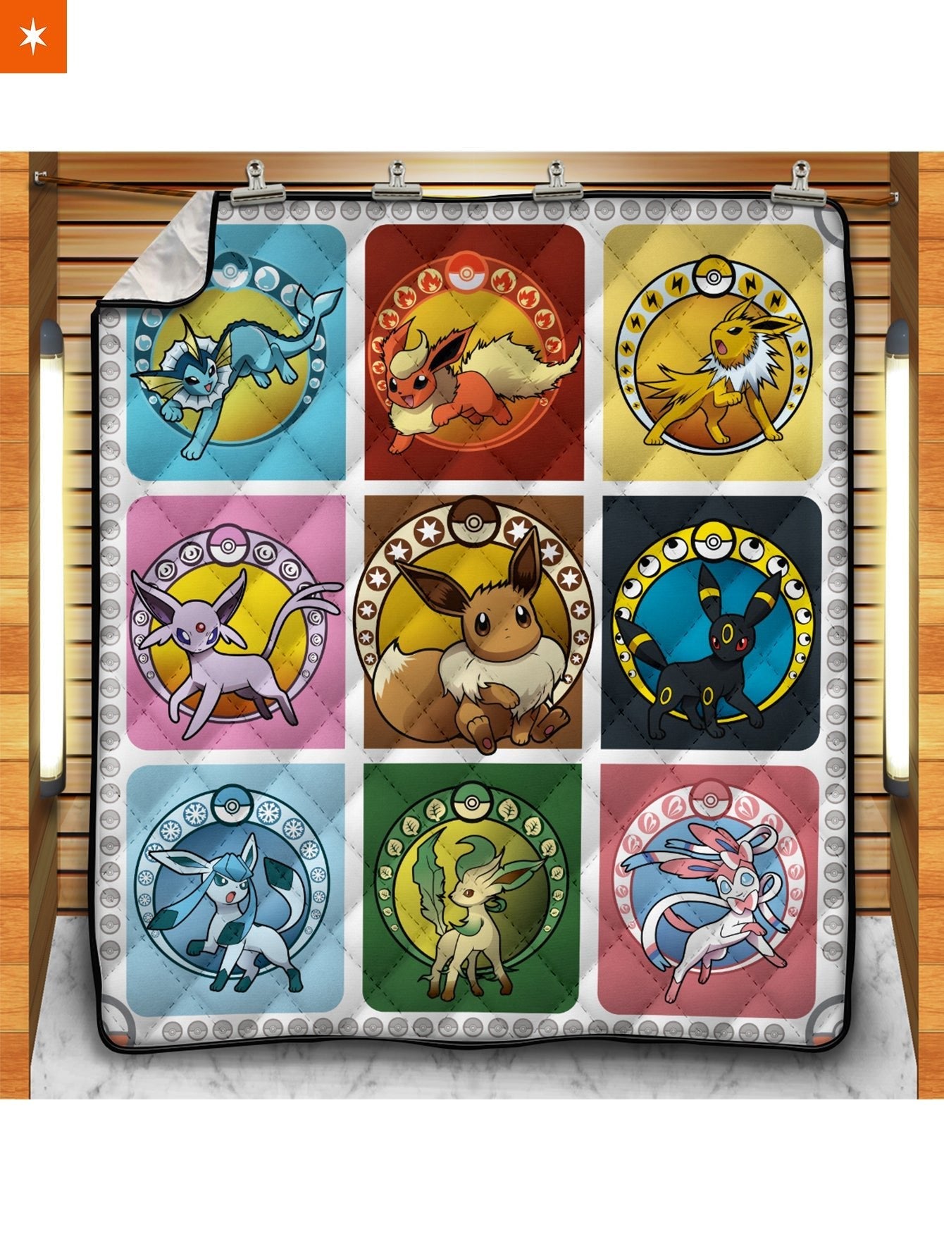 Fandomaniax - Eeveelutions Quilt Blanket