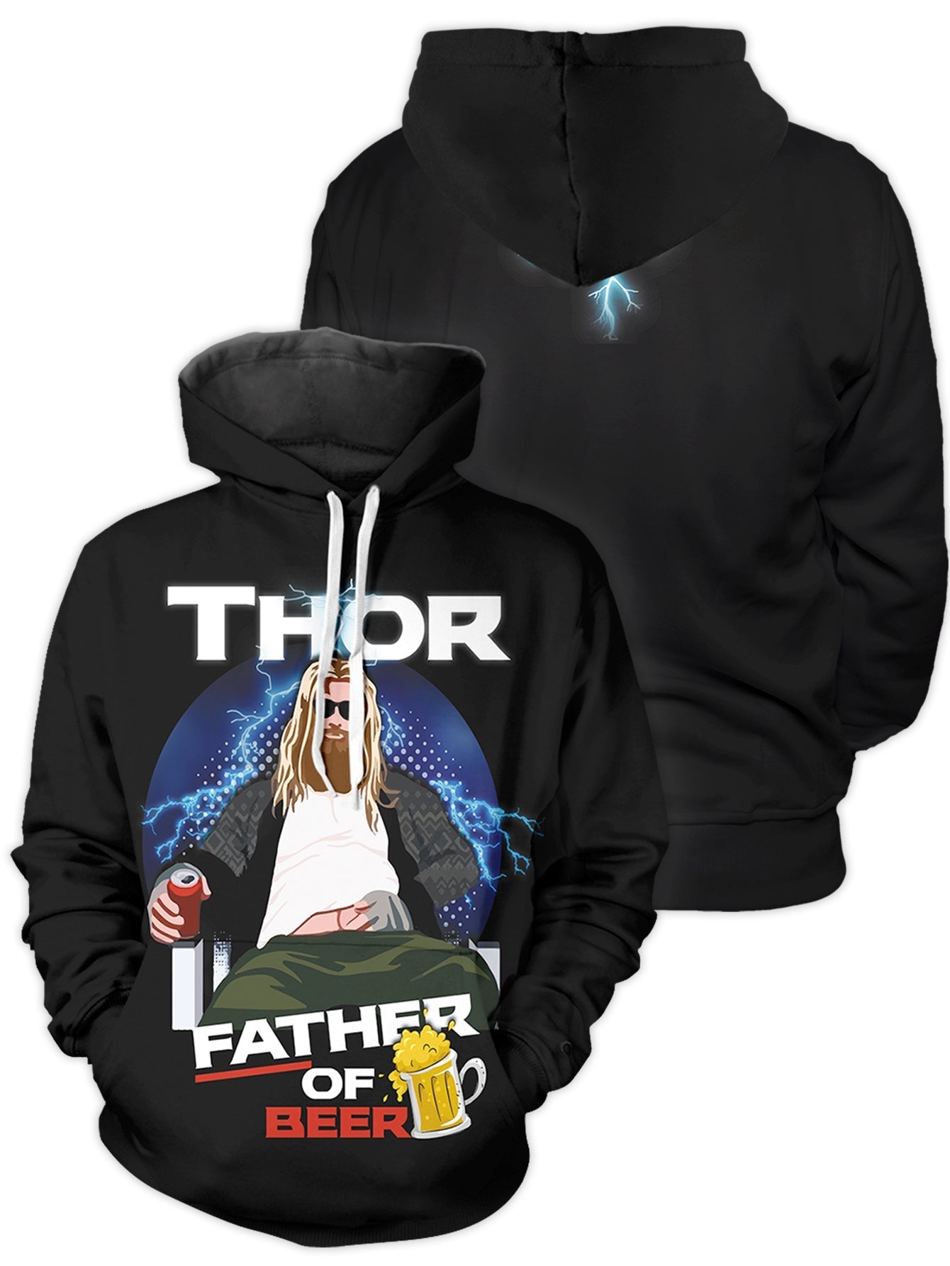 Fandomaniax - FaThor of Beer Unisex Pullover Hoodie