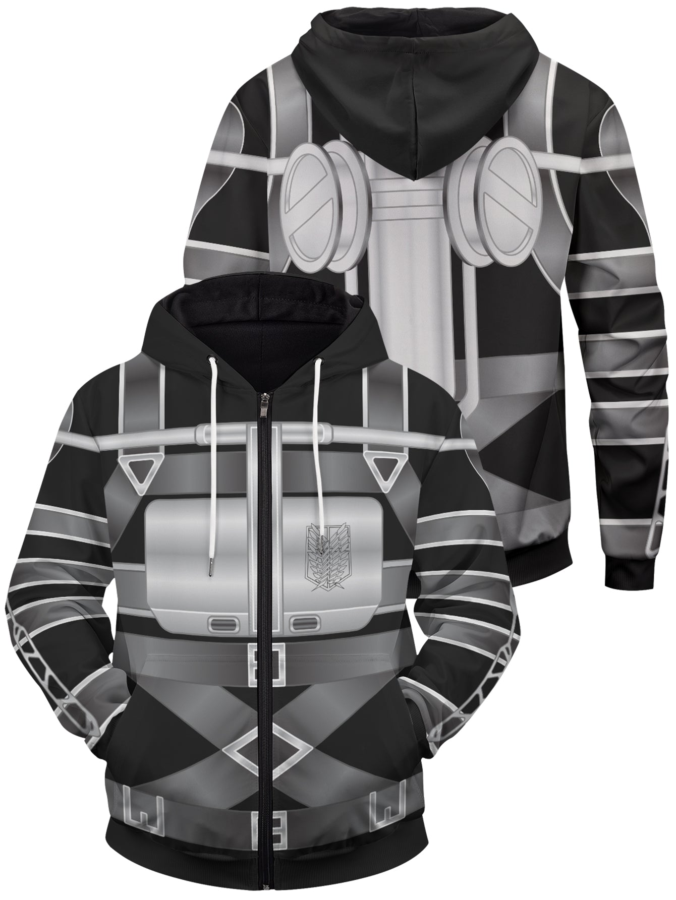 Fandomaniax - Final AOT Uniform Unisex Zipped Hoodie