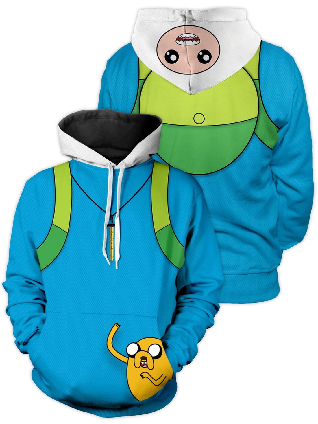 Fandomaniax - Finn Adventure Time Unisex Pullover Hoodie