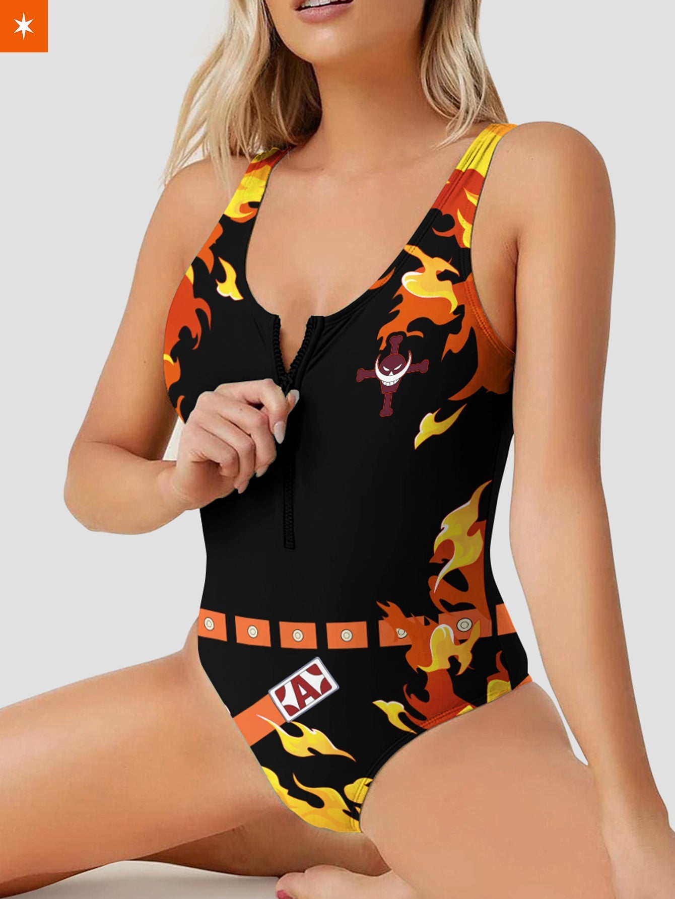 Fandomaniax - Fire Fist Summer One Piece Swimsuit