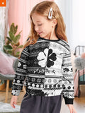 Fandomaniax - Five-Leaf Clover Kids Unisex Wool Sweater