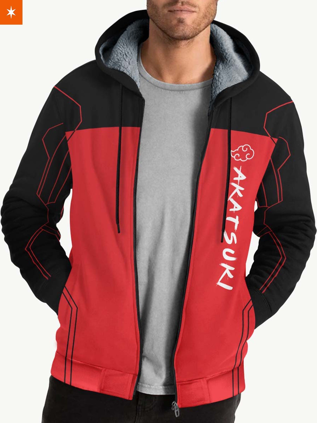 Fandomaniax - Fragment Akatsuki Velvet Hoodie