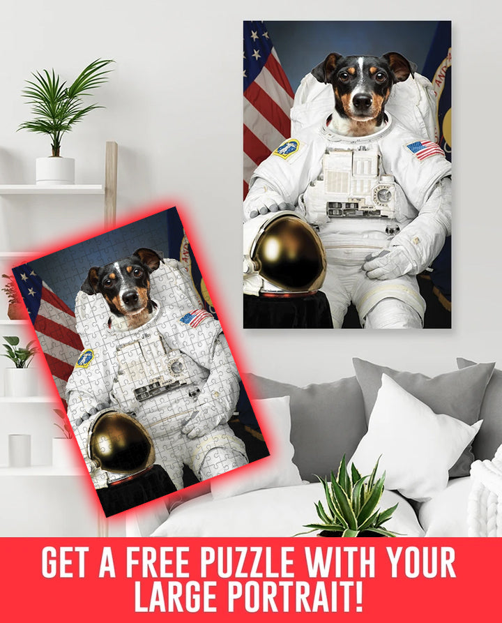 [FREE 500pcs puzzle pawtrait] Pawstronaut Pawtrait Canvas