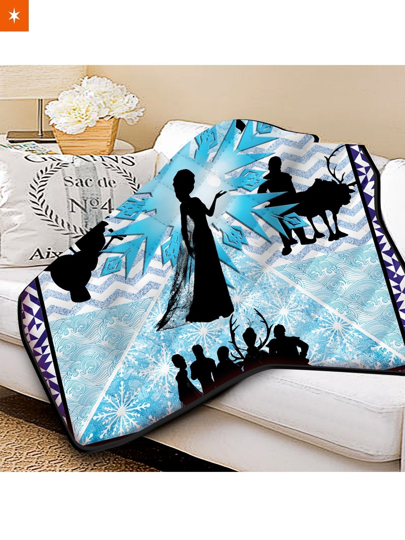 Fandomaniax - Frozen Fractals Quilt Blanket