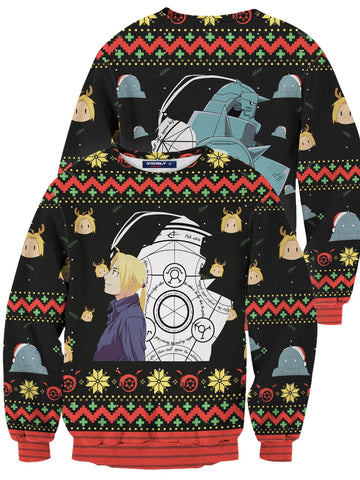 Fandomaniax - Fullmetal Christmas Unisex Wool Sweater