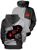 Fandomaniax - Gamer for Life Unisex Pullover Hoodie