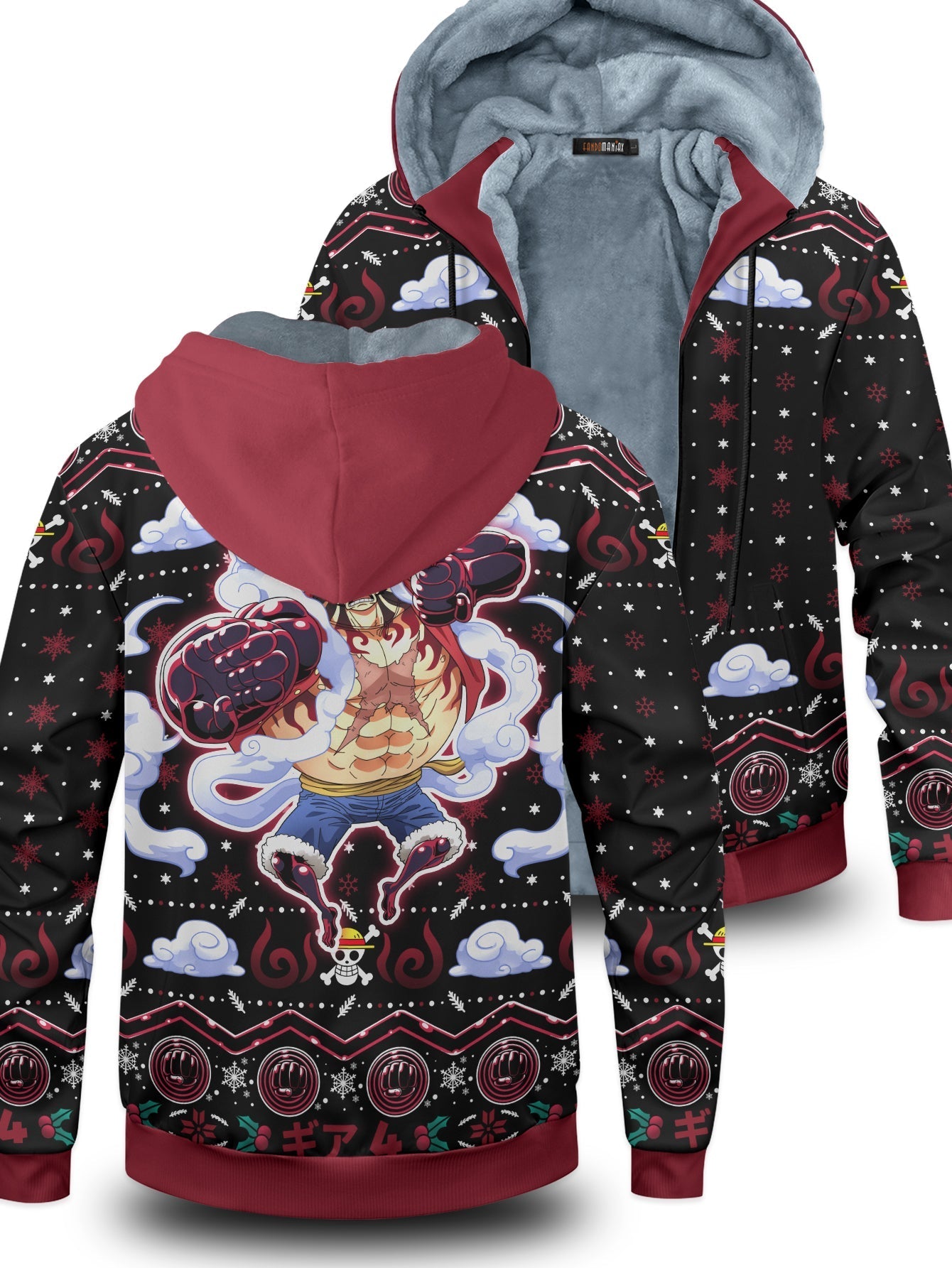 Fandomaniax - Gear 4 Christmas Velvet Hoodie