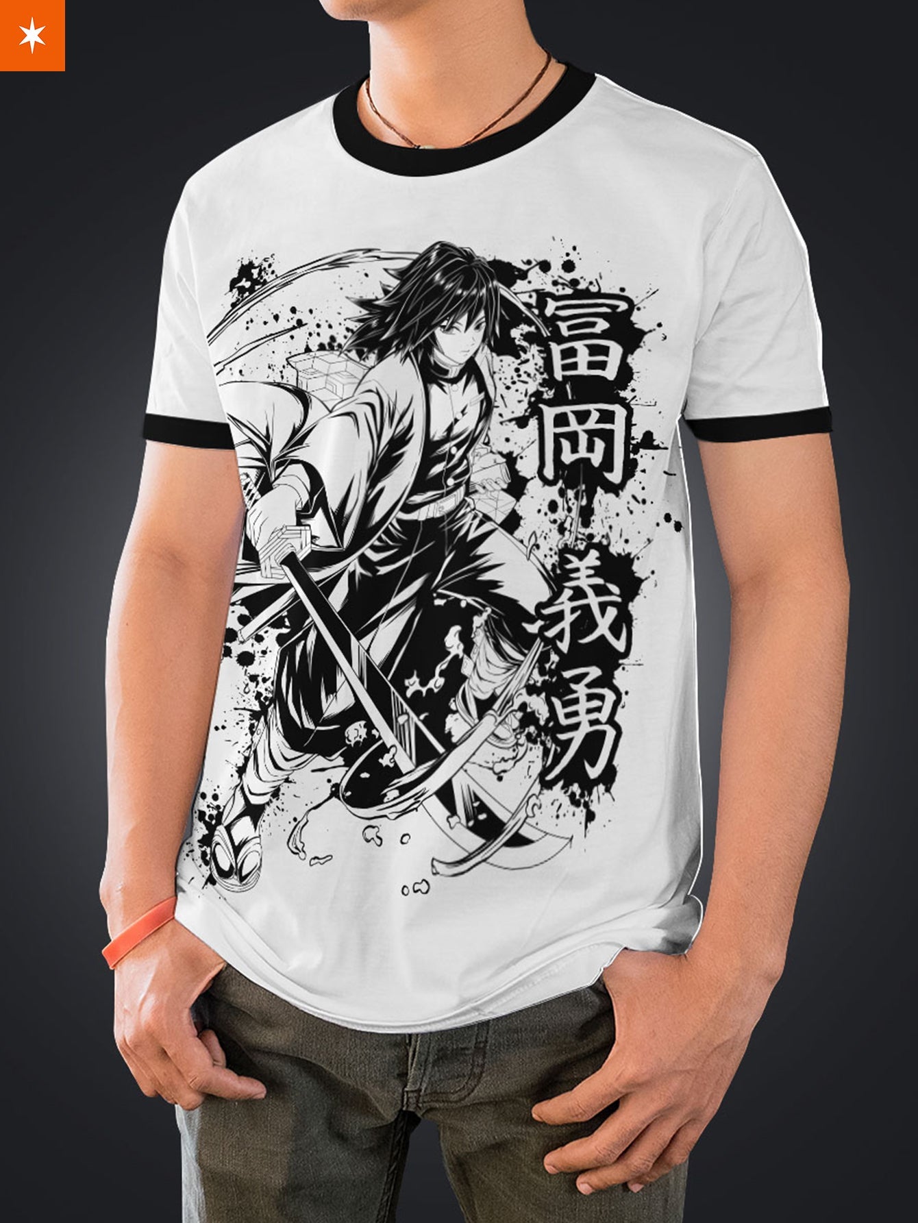 Fandomaniax - Giyu B&W Unisex T-Shirt