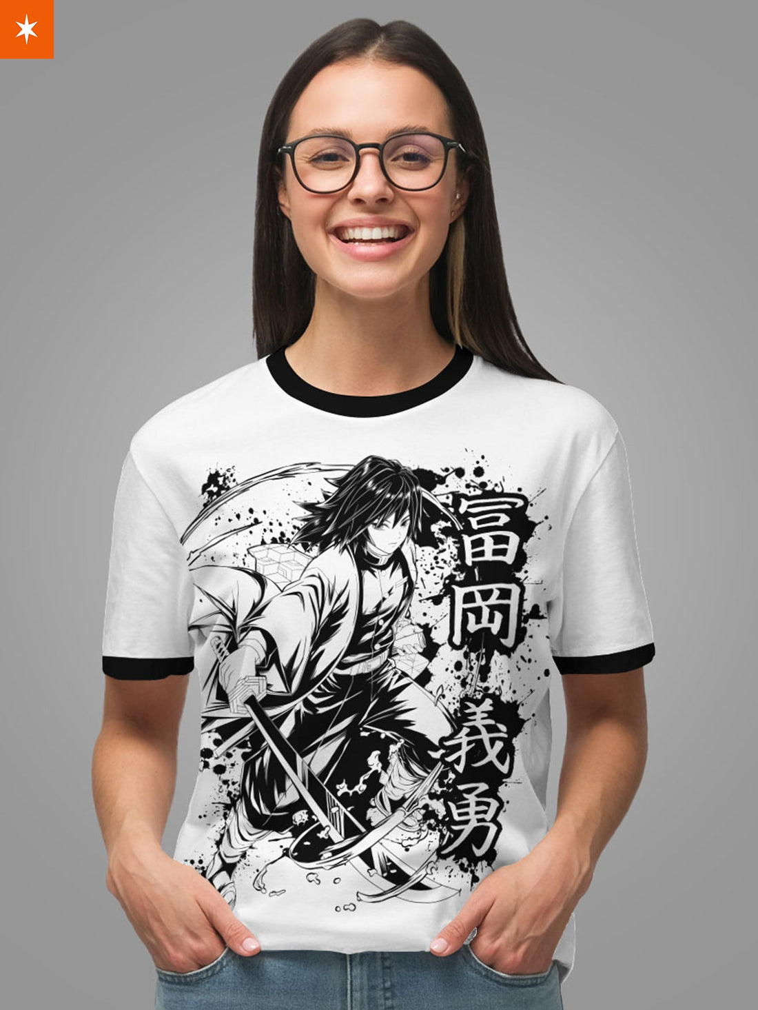 Fandomaniax - Giyu B&W Unisex T-Shirt