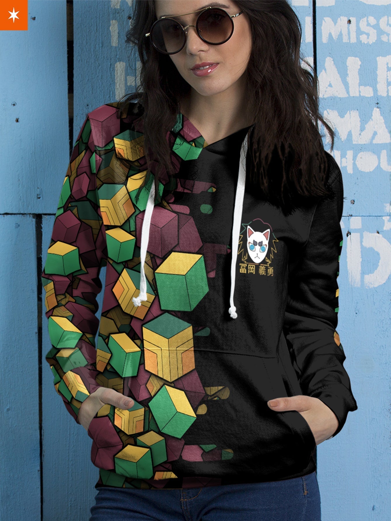 Fandomaniax - Giyu Cube Unisex Pullover Hoodie