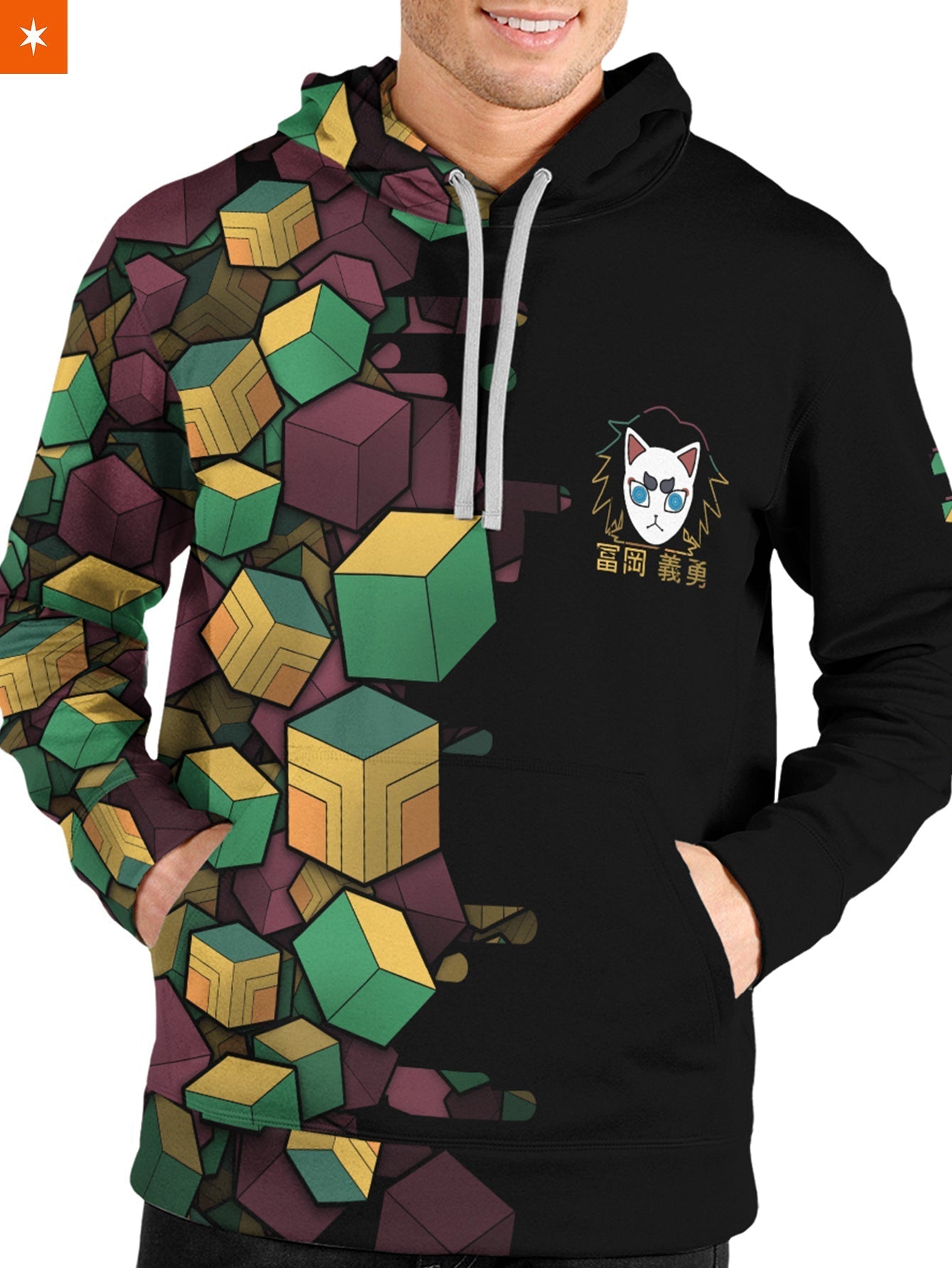 Fandomaniax - Giyu Cube Unisex Pullover Hoodie