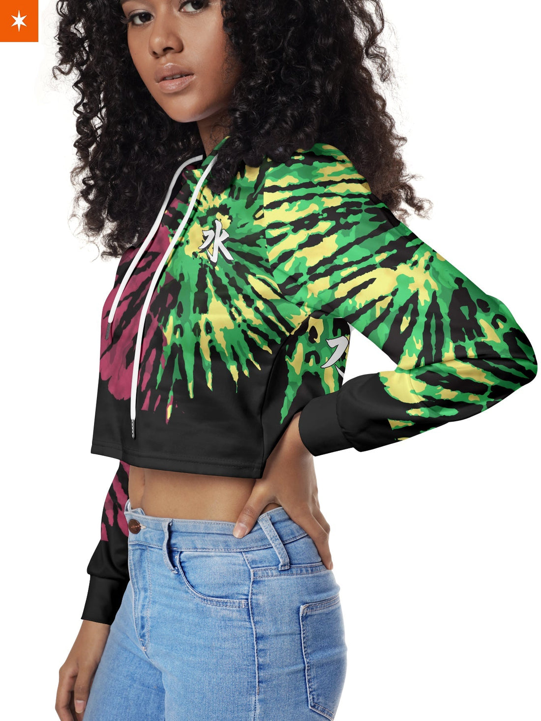 Fandomaniax - Giyu Tie Dye Cropped Hoodie