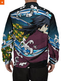 Fandomaniax - Giyu Water Style Bomber Jacket