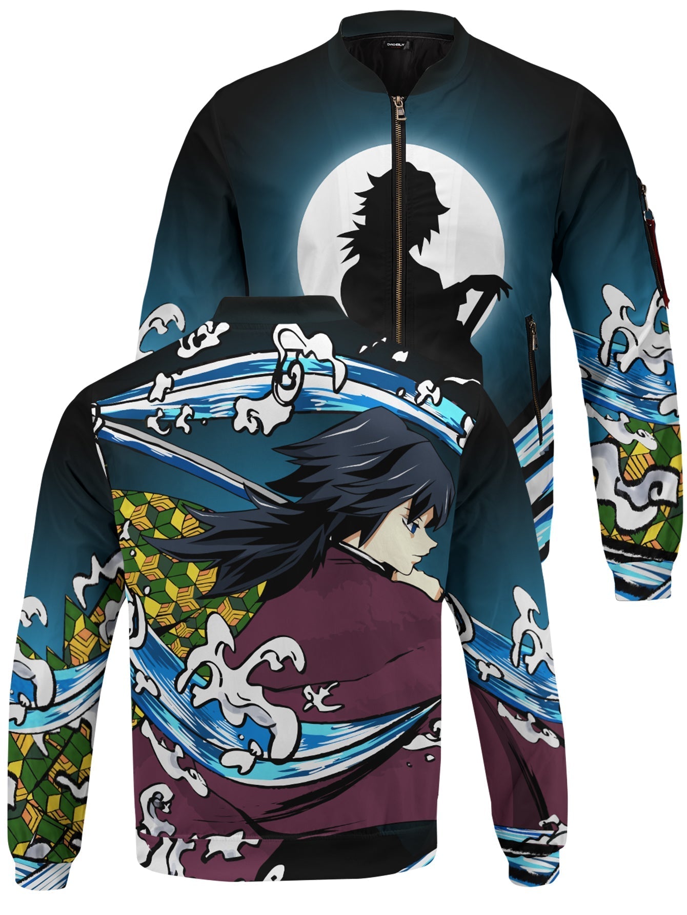 Fandomaniax - Giyu Water Style Bomber Jacket