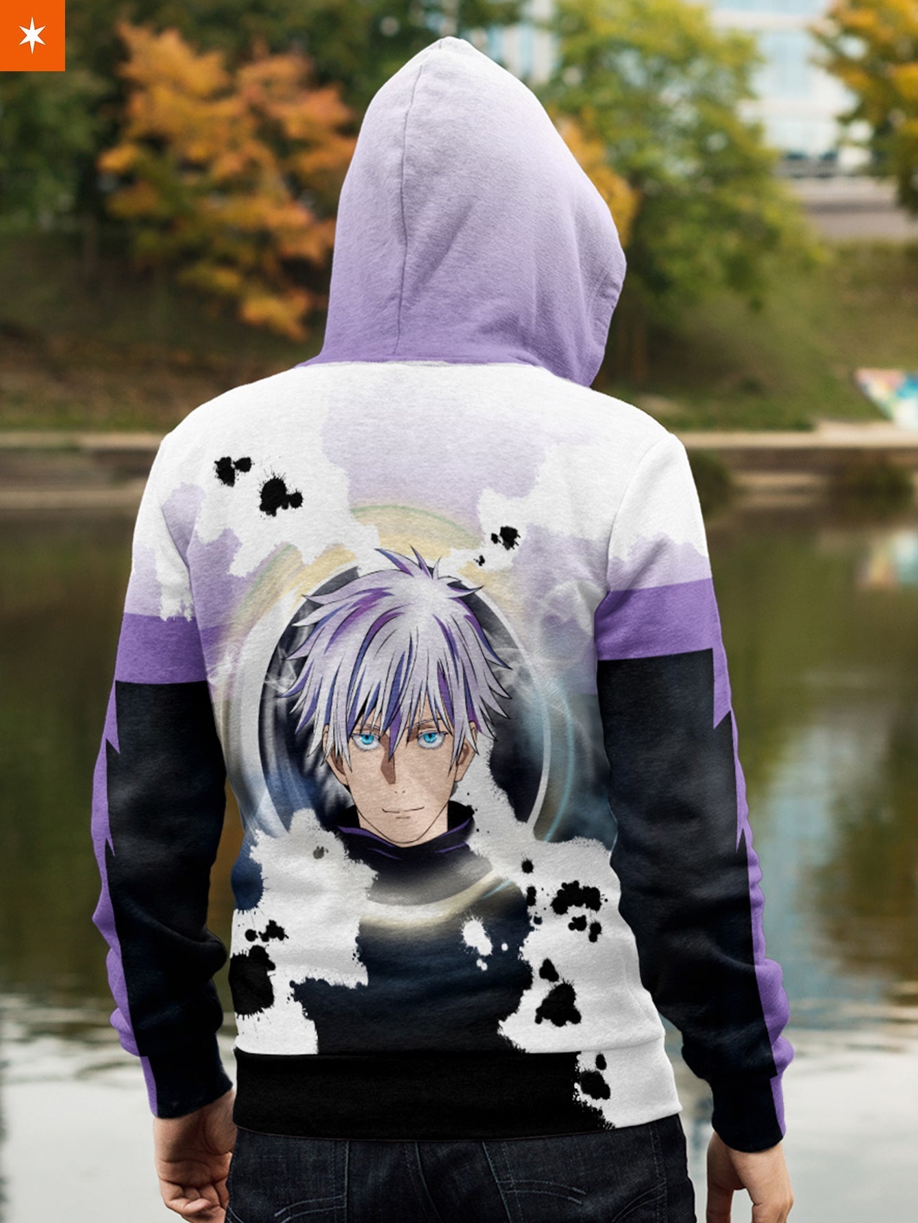 Fandomaniax - Gojo Cursed Eyes Unisex Zipped Hoodie