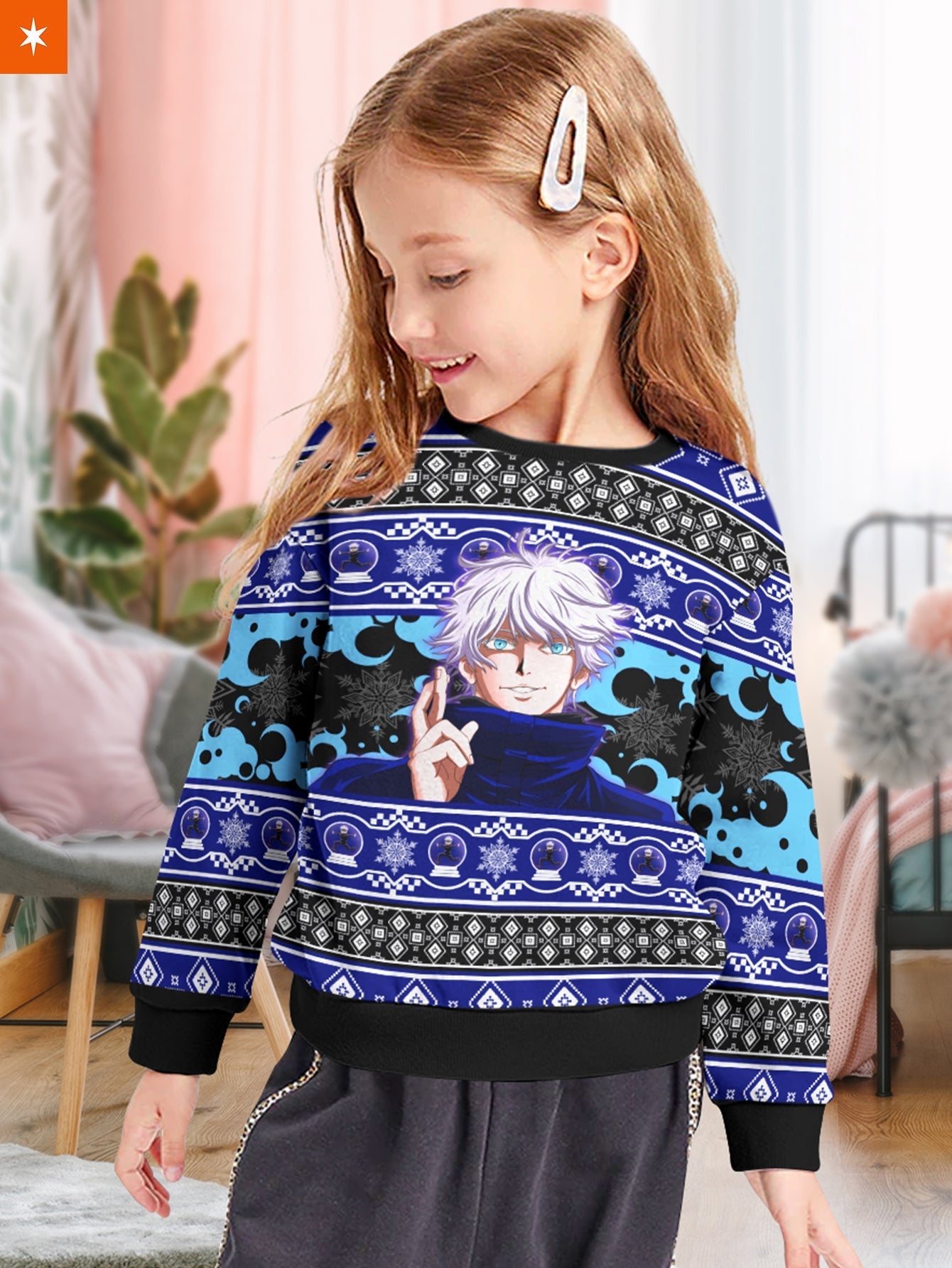 Fandomaniax - Gojo Xmas Kids Unisex Wool Sweater