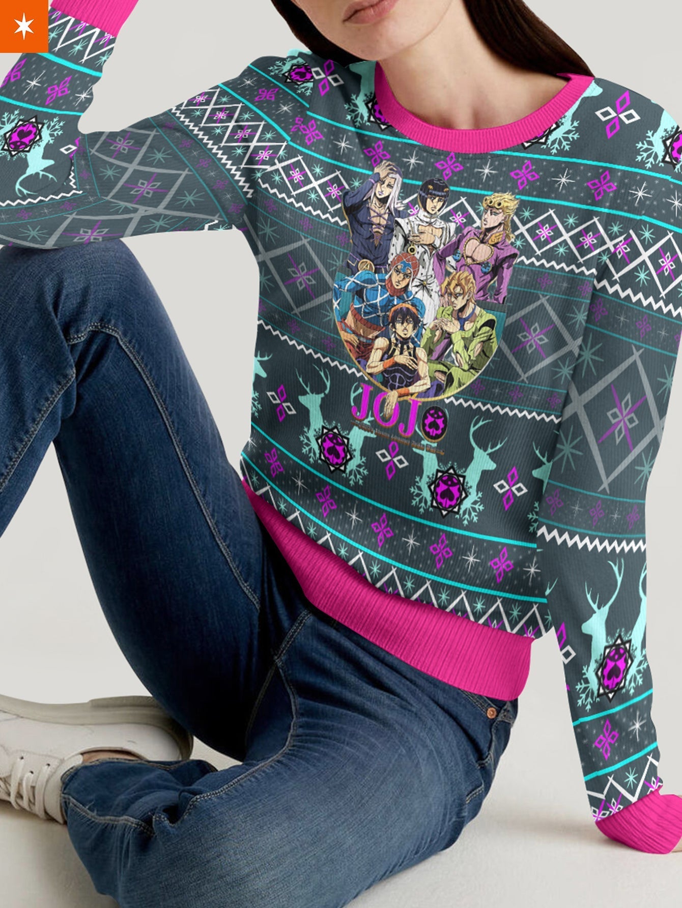 Fandomaniax - Golden Wind Xmas Unisex Wool Sweater