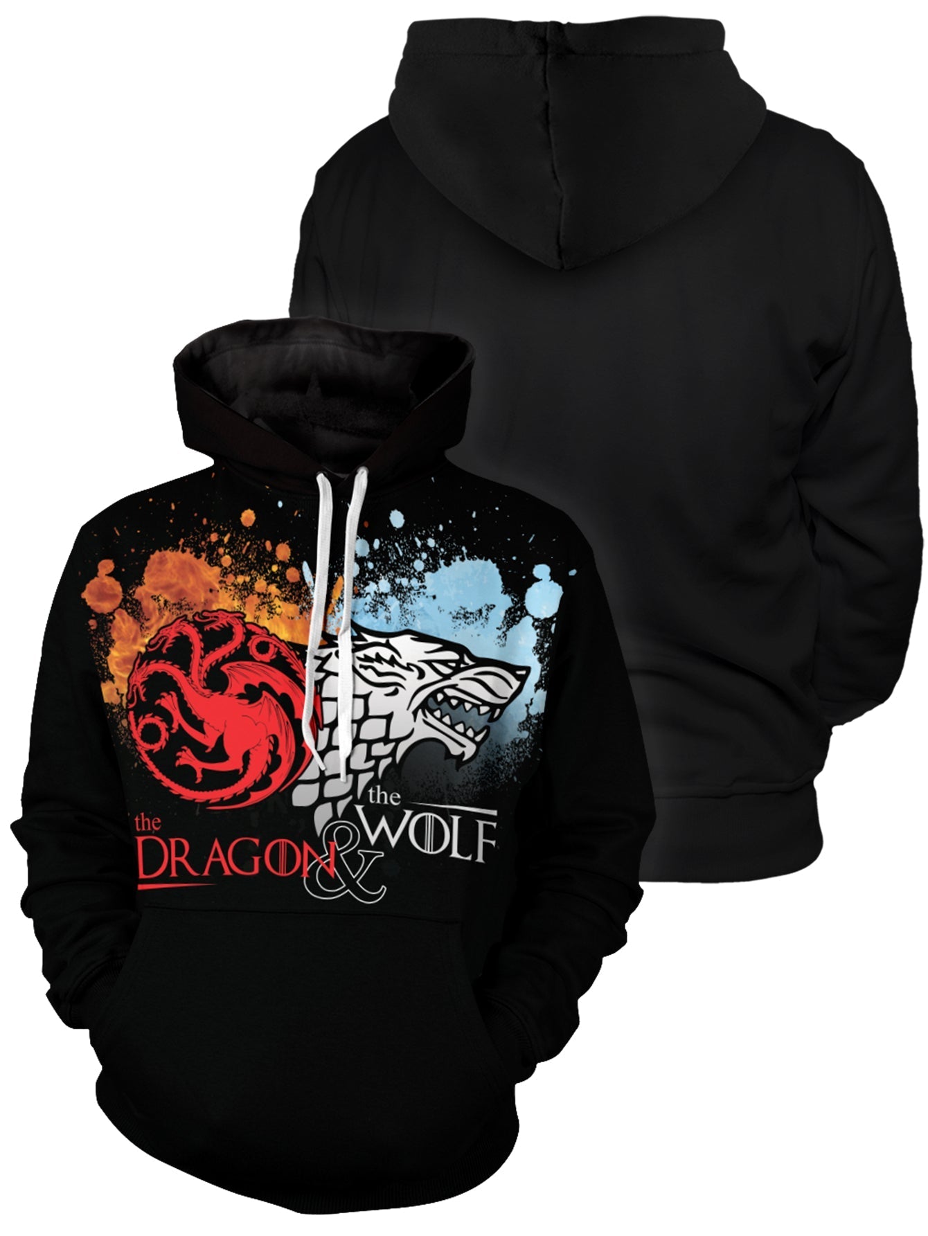 Fandomaniax - GOT Targaryen X Stark Unisex Pullover Hoodie