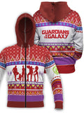 Fandomaniax - Guardians of the Christmas Galaxy Unisex Zipped Hoodie