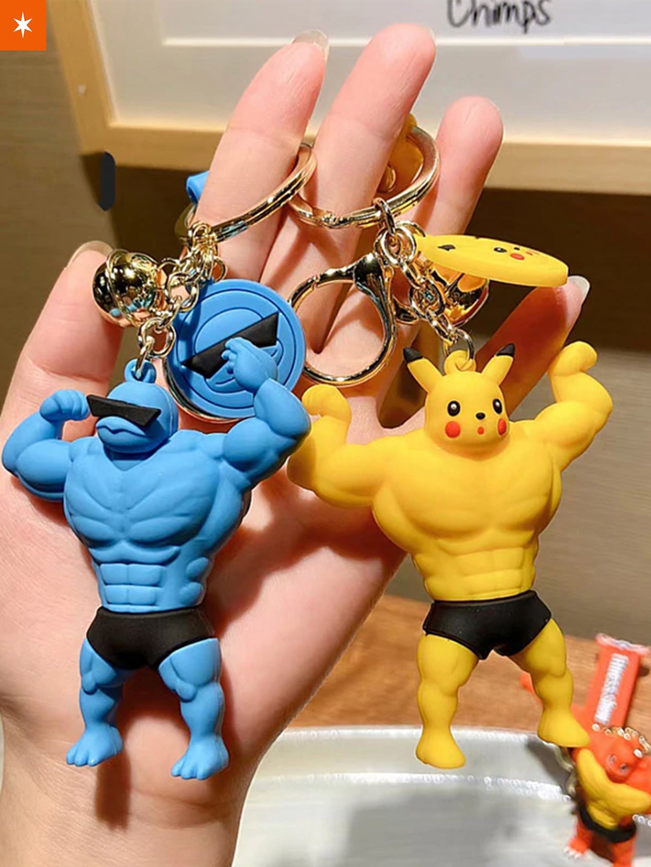 Fandomaniax - Gym Bros Swole Pocket Monsters Keychains/Figurine