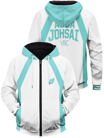 Fandomaniax - Haikyuu Aoba Johsai Unisex Zipped Hoodie