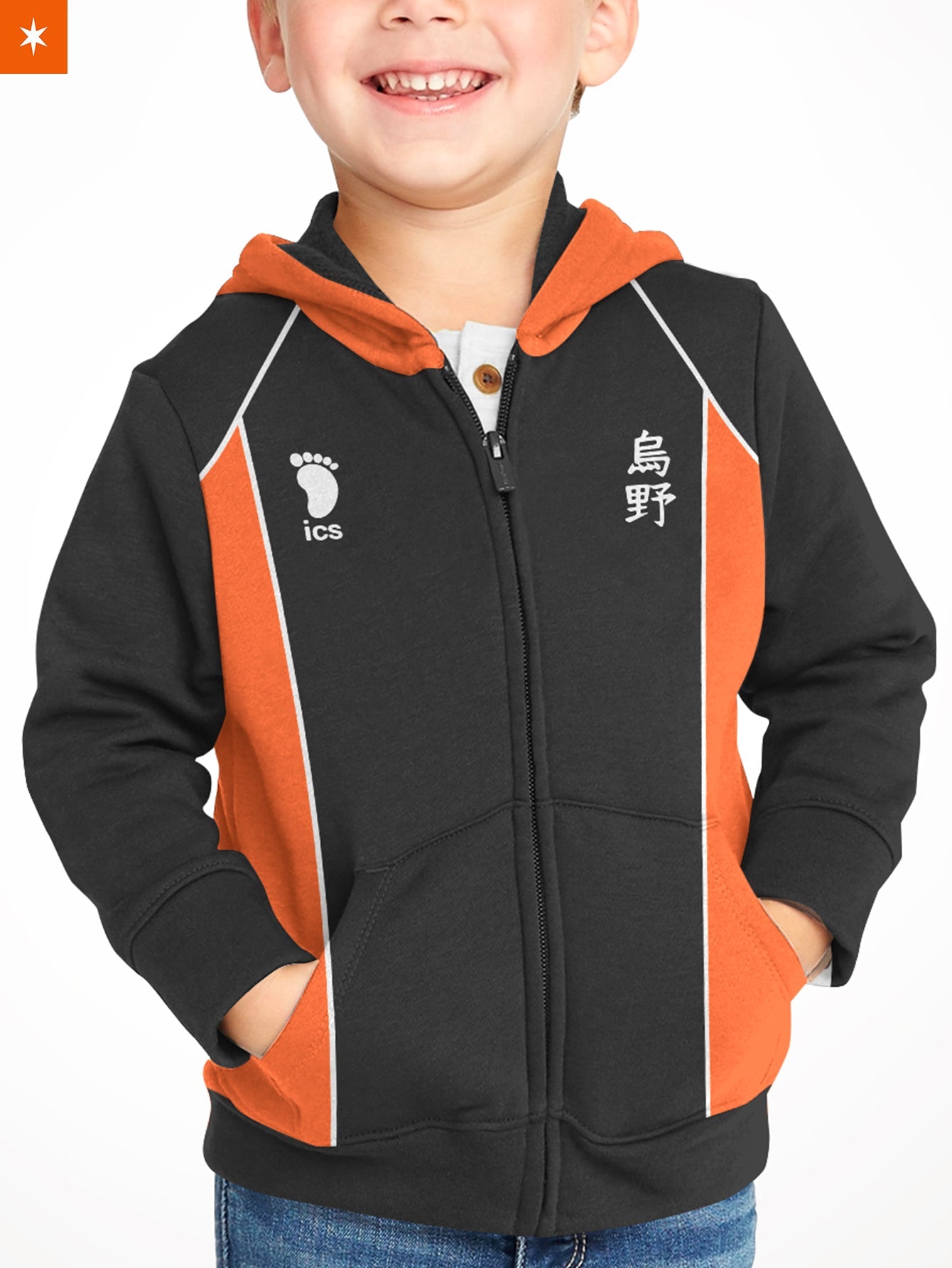 Fandomaniax - Haikyuu Karasuno Kids Unisex Zipped Hoodie