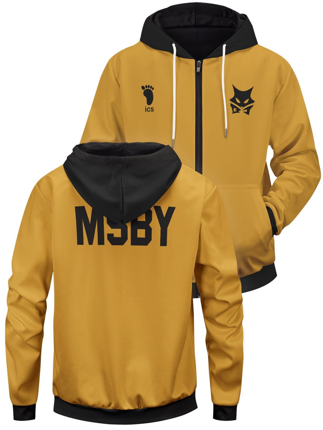 Fandomaniax - Haikyuu MSBY Unisex Zipped Hoodie