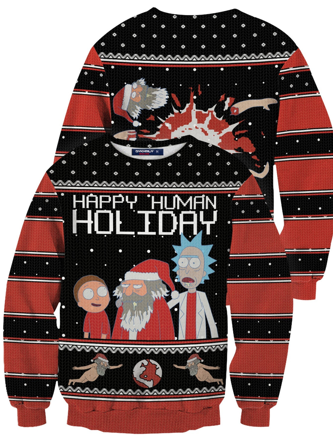 Fandomaniax - Happy Human Holiday Unisex Wool Sweater