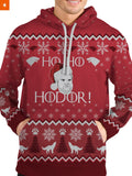 Fandomaniax - Ho! Ho! Hodor! Unisex Pullover Hoodie