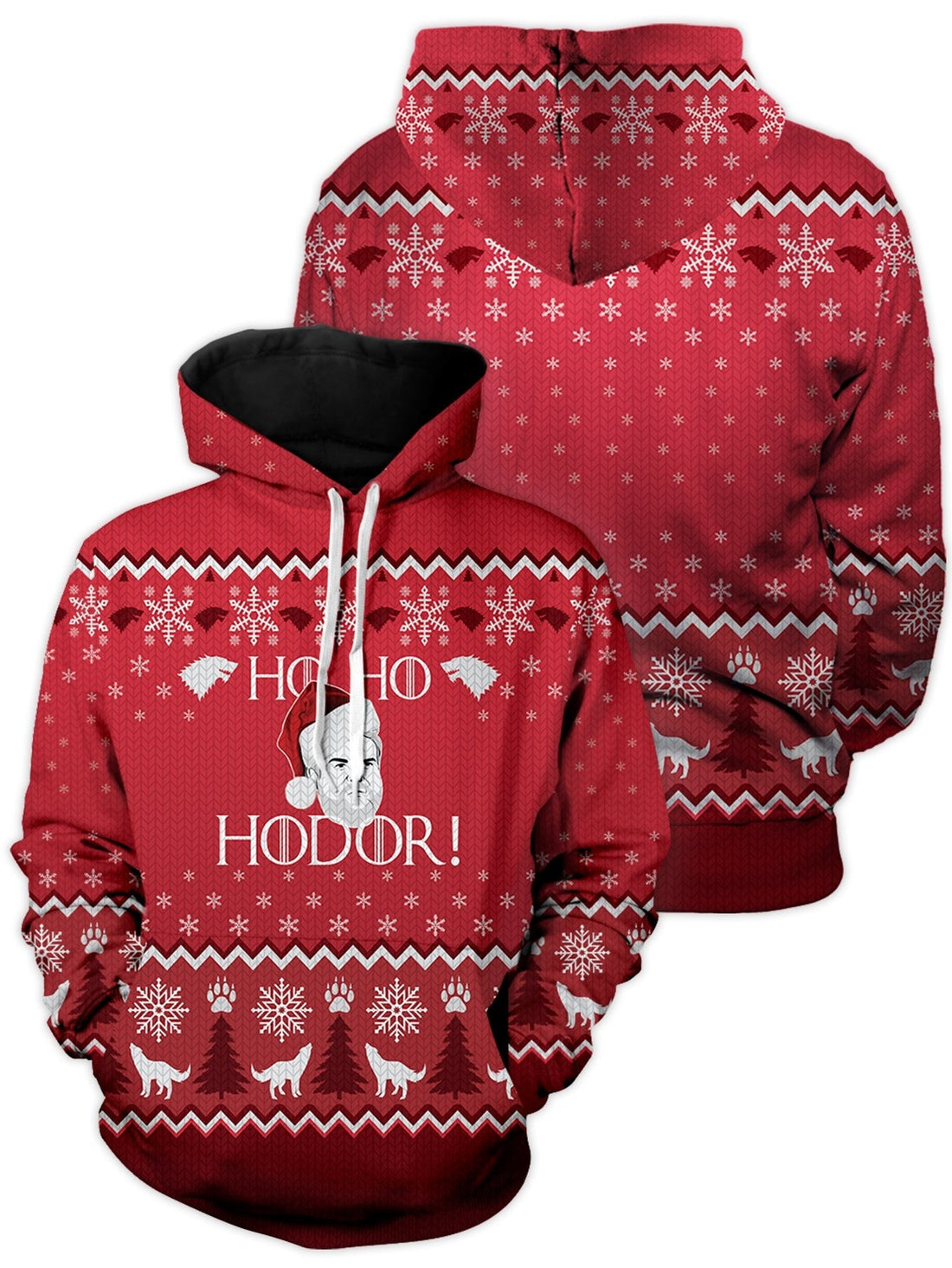 Fandomaniax - Ho! Ho! Hodor! Unisex Pullover Hoodie