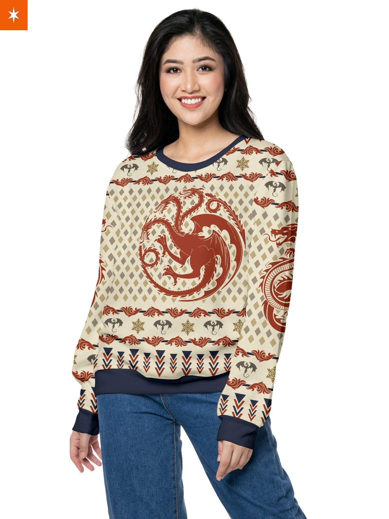 Fandomaniax - House of Dragon Xmas Unisex Wool Sweater