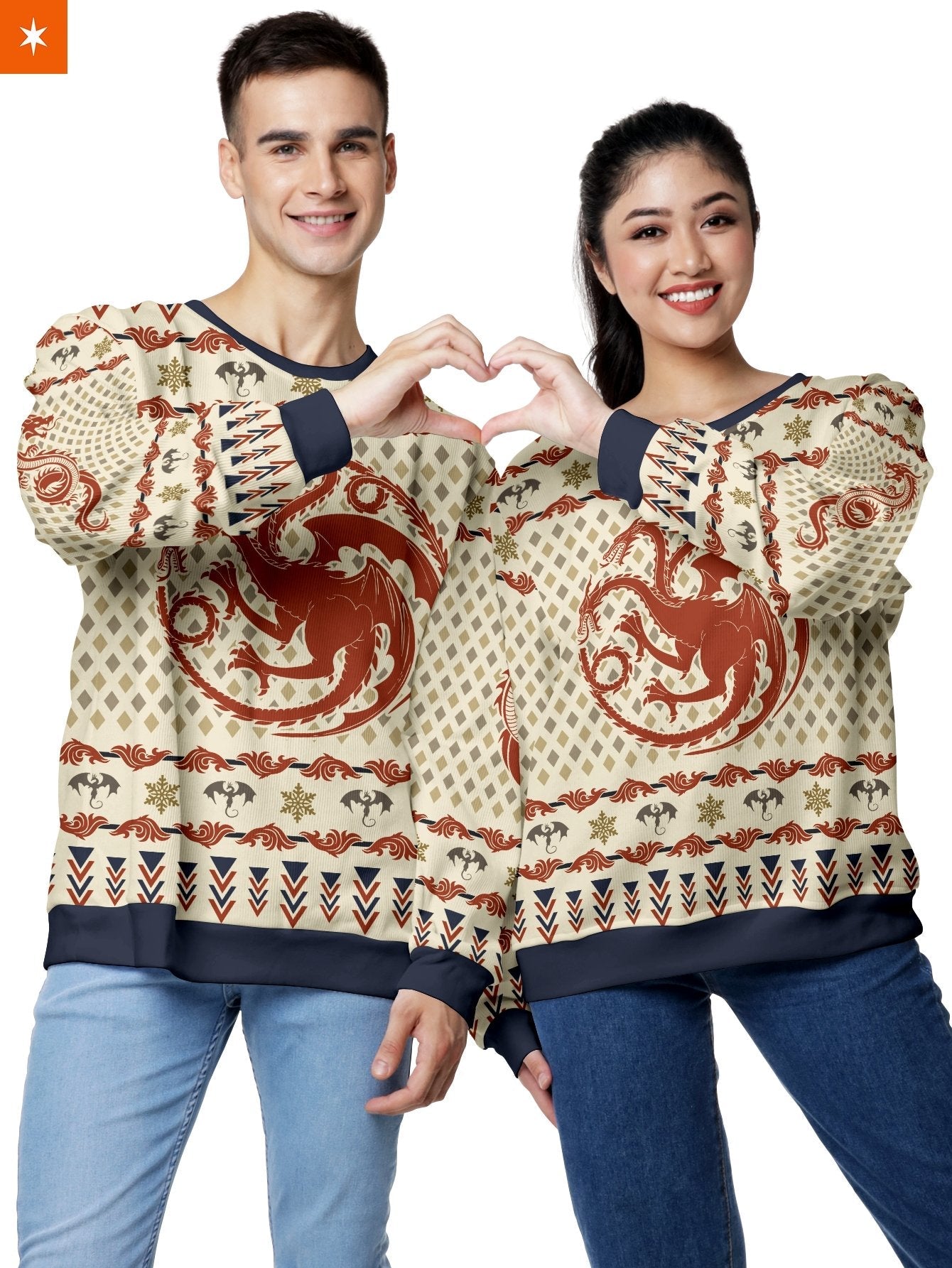 Fandomaniax - House of Dragon Xmas Unisex Wool Sweater